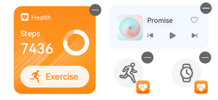 HUAWEI Mate 50 Pro Create flexibly-sized widget combos