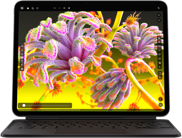 iPad&nbsp;Pro يشغّل تطبيقاً غنياً برسومات الغرافيك لتوضيح أداء شريحة&nbsp;Apple&nbsp;M4‏