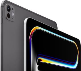 الجزء الأمامي والجزء الخلفي لجهاز iPad&nbsp;Pro باللون الأسود الفلكي